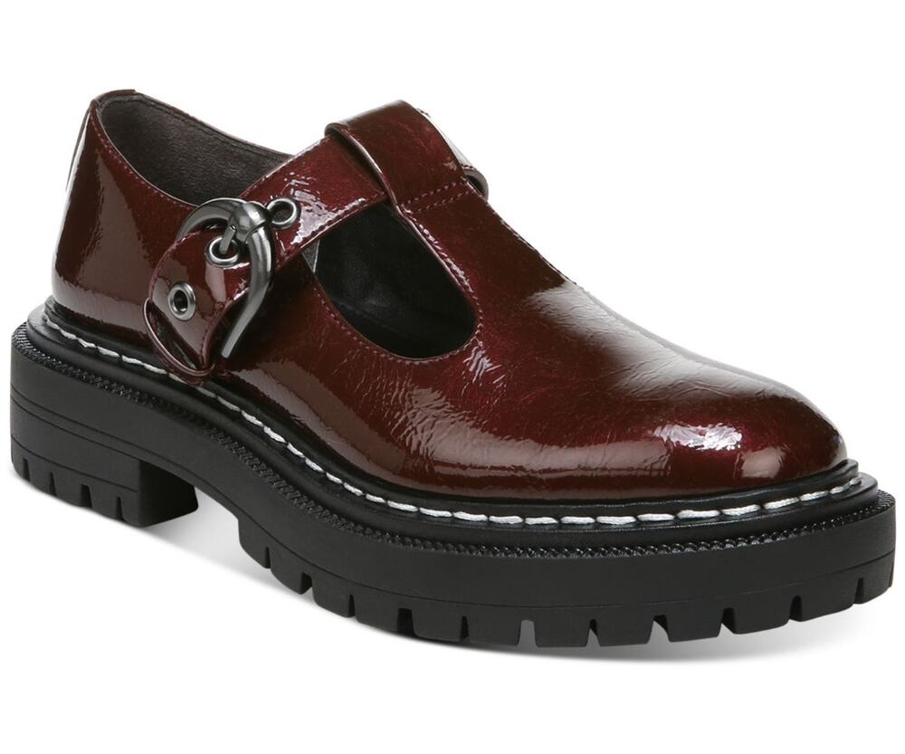 Circus by Sam Edelman Emelia Mary Jane Burgundy Patent Leather Size 10 Lug Sole